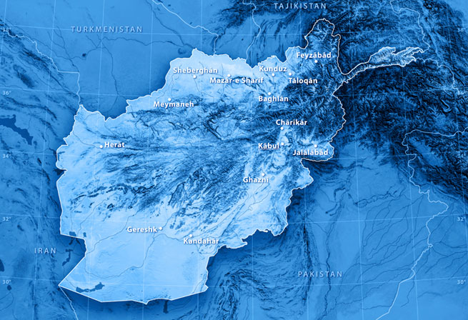 Afghanistan Topography